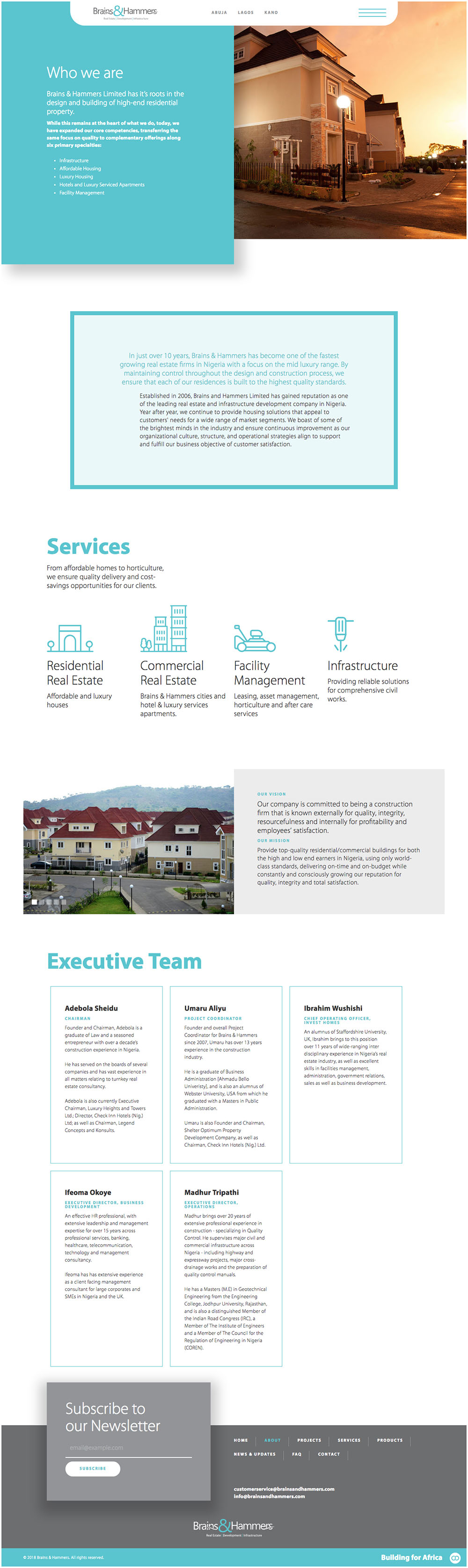 Brains & Hammers Website Preview - Designed by Check DC