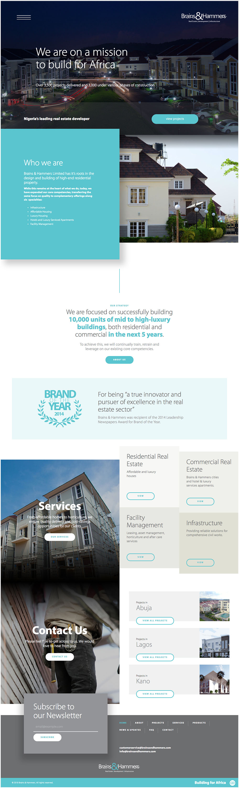 Brains & Hammers Website Preview - Designed by Check DC